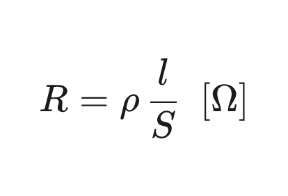 電気抵抗の式 R=ρl/S